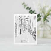 Poster  Smalle Italiaanse straat Briefkaart (Staand voorkant)