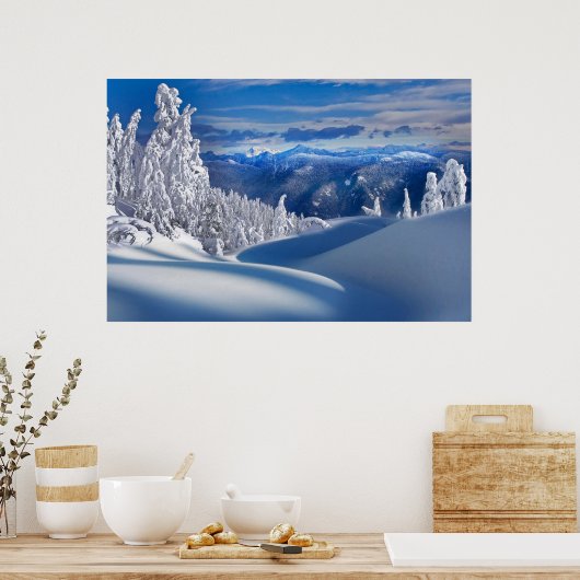 Poster Sneeuwbergen (Keuken)