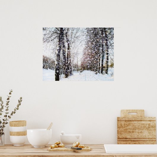 Poster sneeuwlandschap (Keuken)