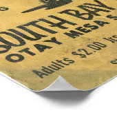 poster snelweg Zuid-Bay 1970s Motorfiets (Hoek)