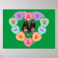 Poster Snoep-liefde harten met bezittingen
