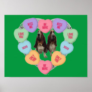 Poster Snoep-liefde harten met bezittingen
