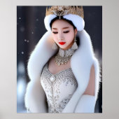 Poster Snow Queen Ai Generated art (Voorkant)