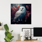 Poster snowy owl (Thuiskantoor)