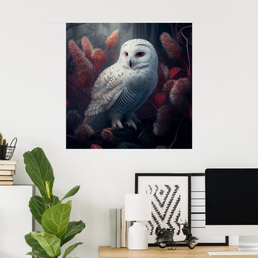 Poster snowy owl (Thuiskantoor)