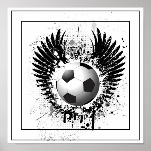 Poster-Soccer  12" x 12" Poster (Voorkant)
