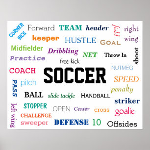 POSTER SOCCER Glossary! Motivatie!