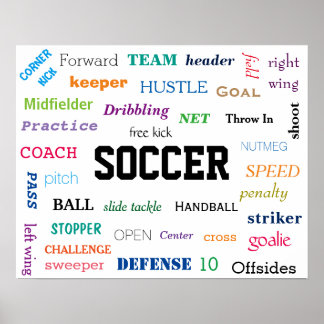 POSTER SOCCER Glossary! Motivatie!