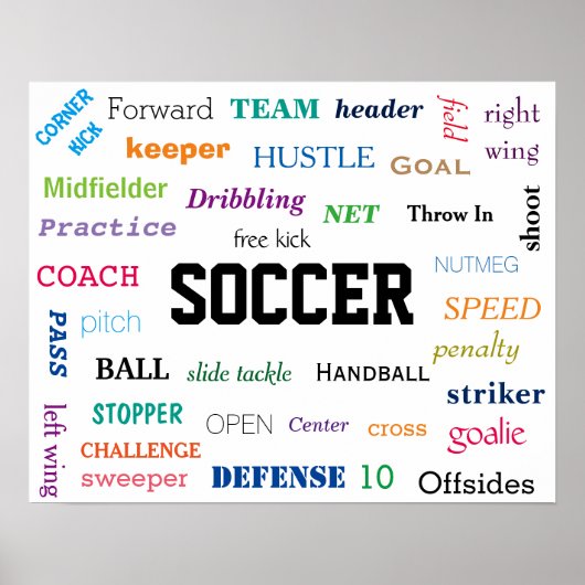 POSTER SOCCER Glossary! Motivatie! (Voorkant)