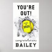 Poster Softball Senior Night Afstuderen (Voorkant)