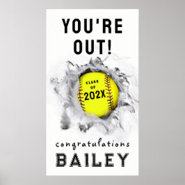 Poster Softball Senior Night Afstuderen
