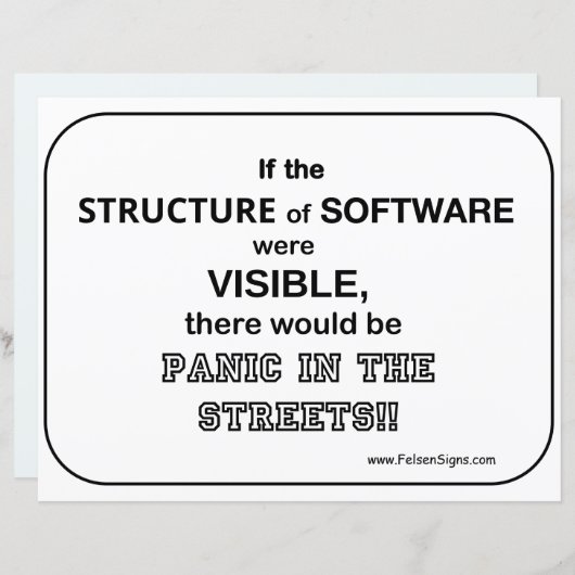 Poster - Software / Paniek (Voorkant / Achterkant)