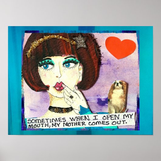 POSTER-SOMS WANNEER IK MIJN MOUTH OPEN POSTER (Voorkant)