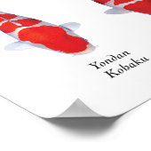 Poster soort van Japanse koi karper: Kohaku (Hoek)