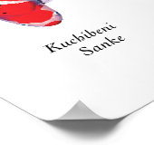 Poster soorten Japanse koi vis: Sanke (Hoek)