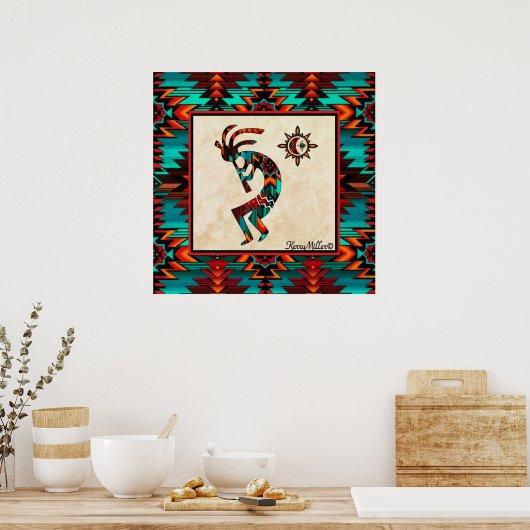 Poster Southwest Kokopelli (Keuken)