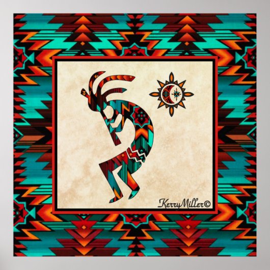 Poster Southwest Kokopelli (Voorkant)