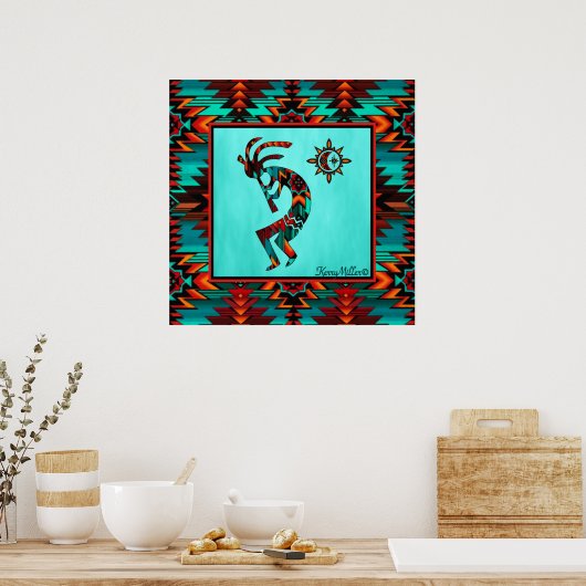 Poster Southwest Kokopelli (Keuken)