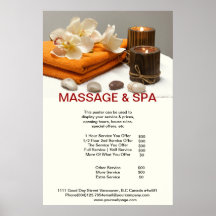 Poster Spa Massage Beauty Salon Candle