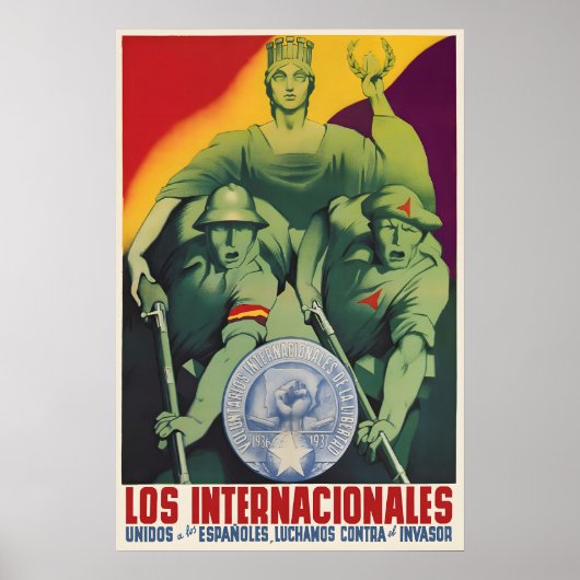 Poster Spaanse Burgeroorlog Internationale Brigade (Voorkant)