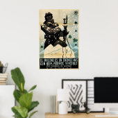 Poster Spaanse Burgeroorlog Winter is een andere v (Thuiskantoor)