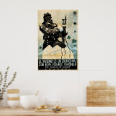 Poster Spaanse Burgeroorlog Winter is een andere v (Keuken)