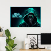 Poster Space Monsters (Thuiskantoor)