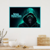 Poster Space Monsters (Keuken)