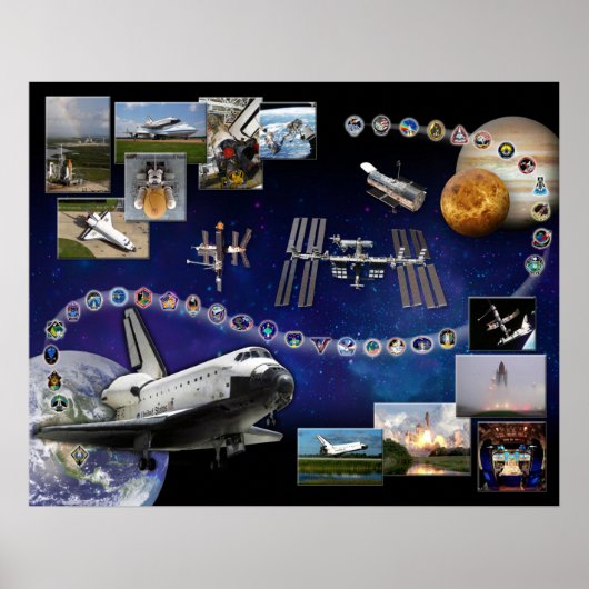 Poster Space Shuttle Atlantis Tribute (Voorkant)