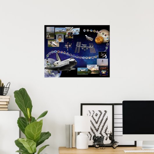 Poster Space Shuttle Atlantis Tribute (Thuiskantoor)