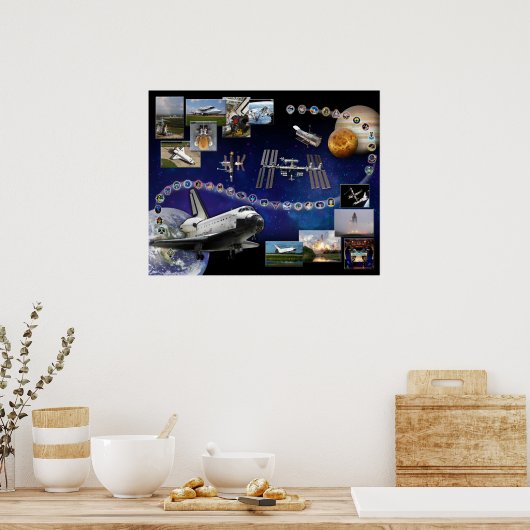 Poster Space Shuttle Atlantis Tribute (Keuken)