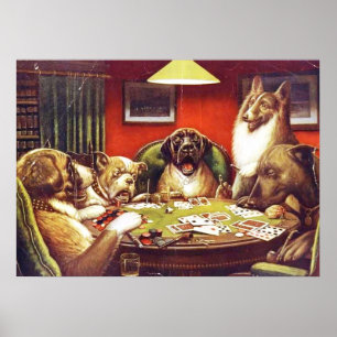Poster speelkaarten voor honden