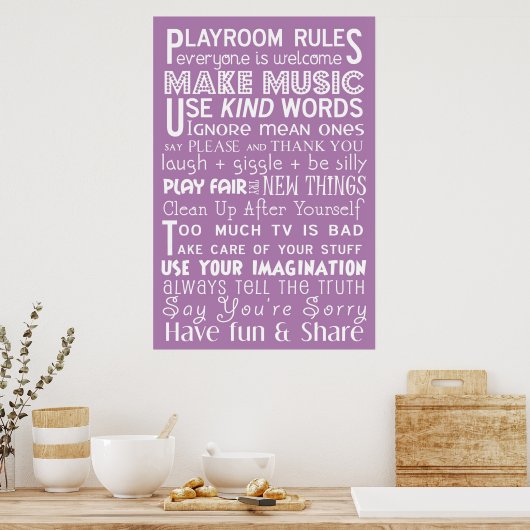 Poster spelregels (Keuken)