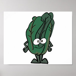 Poster Spinach Face