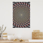 Poster: Spiral van de schedel: trippievormig ontwe Poster (Keuken)