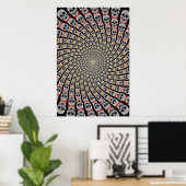 Poster: Spiral van de schedel: trippievormig ontwe Poster (Thuiskantoor)