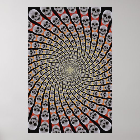 Poster: Spiral van de schedel: trippievormig ontwe Poster (Voorkant)