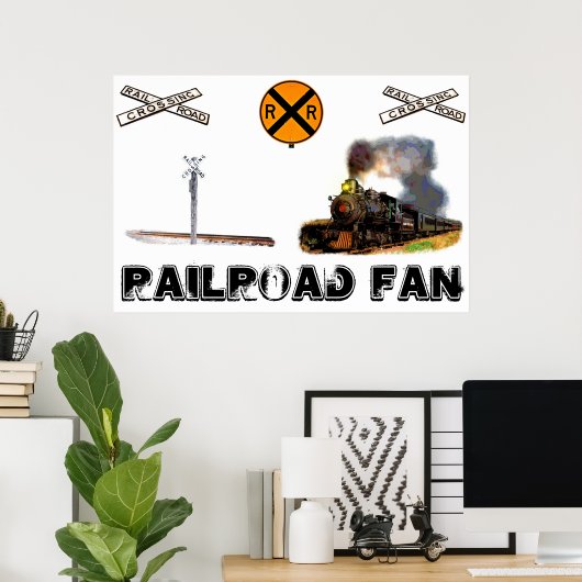 Poster Spoorweg Fan (Thuiskantoor)