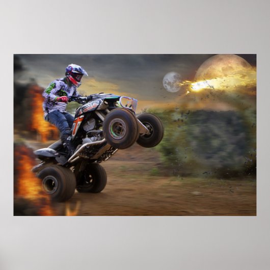 Poster springt naar het Porthole met je Quad Bike (Voorkant)