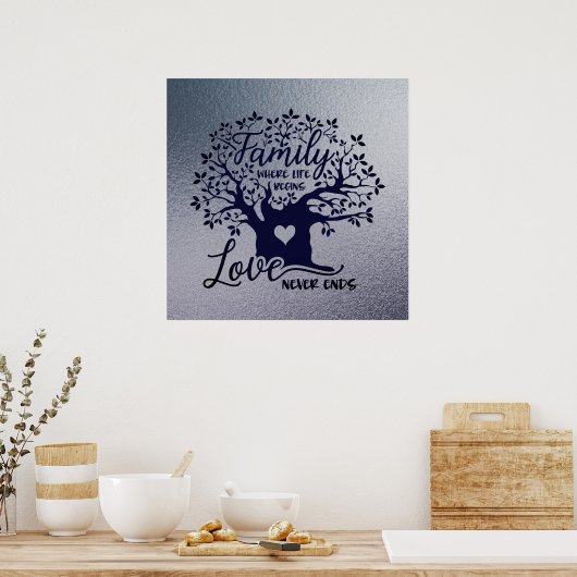 Poster Square 12x12 Family & Love (Keuken)