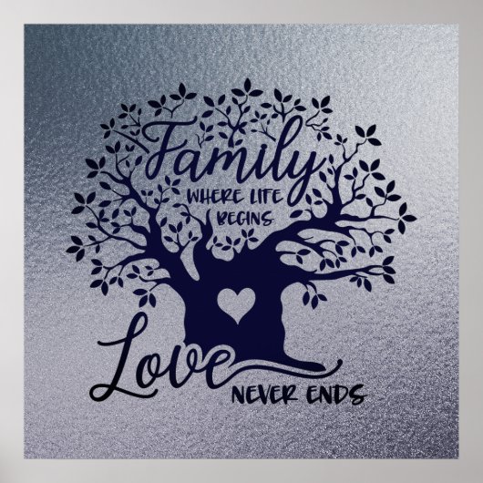 Poster Square 12x12 Family & Love (Voorkant)