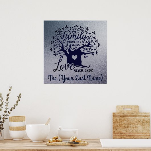 Poster Square 24x24 reeks & Love (Keuken)