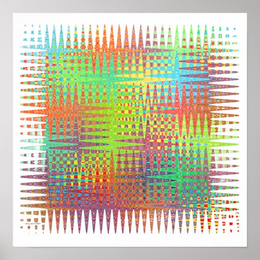 Poster square abstract (Voorkant)