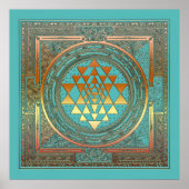 Poster Sri Lanka Yantra Yoga Meditation Symbol Hei (Voorkant)