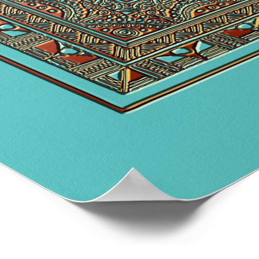 Poster Sri Lanka Yantra Yoga Meditation Symbol Hei (Hoek)