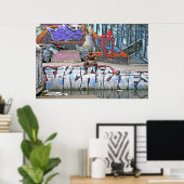 Poster, "Stadszwembad" Poster (Thuiskantoor)