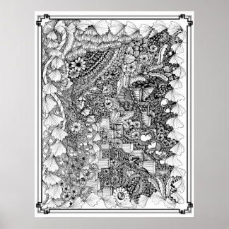 Poster "Stappen kunst" kleuren