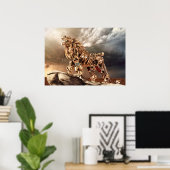 Poster SteamPunk GOLD LEON (Thuiskantoor)