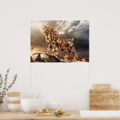 Poster SteamPunk GOLD LEON (Keuken)