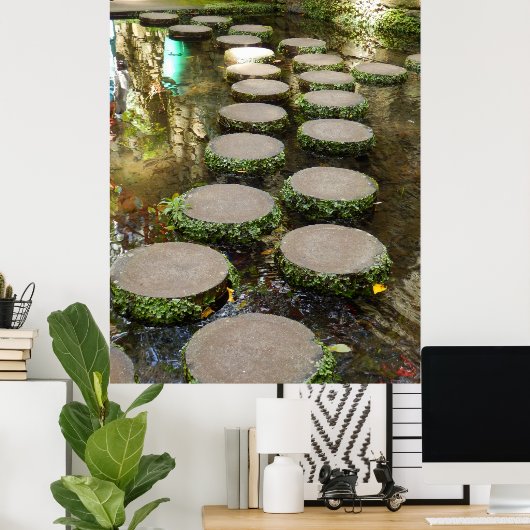 Poster Stenen overspoelen (Thuiskantoor)